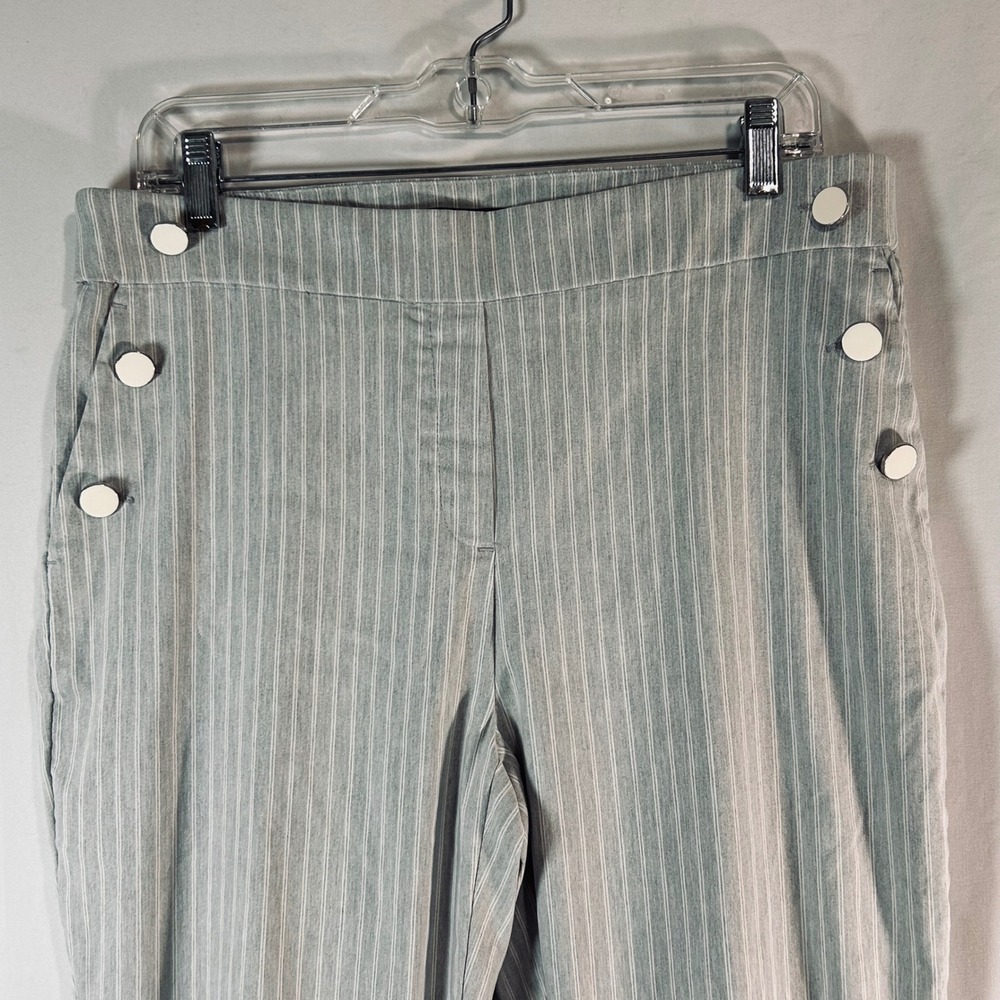 Jules & Leopold Blue White Striped Nautical Button Pull On Pants Large - Picture 3 of 10
